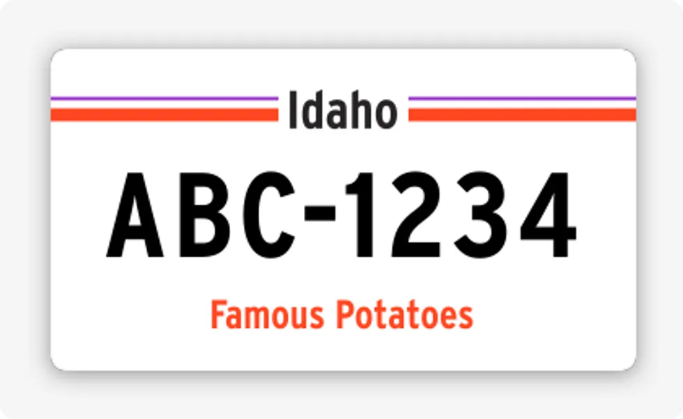 license plate lookup Idaho