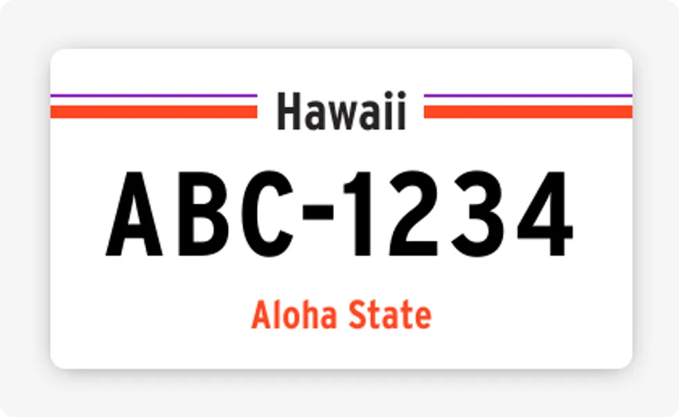 license plate lookup  hawaii